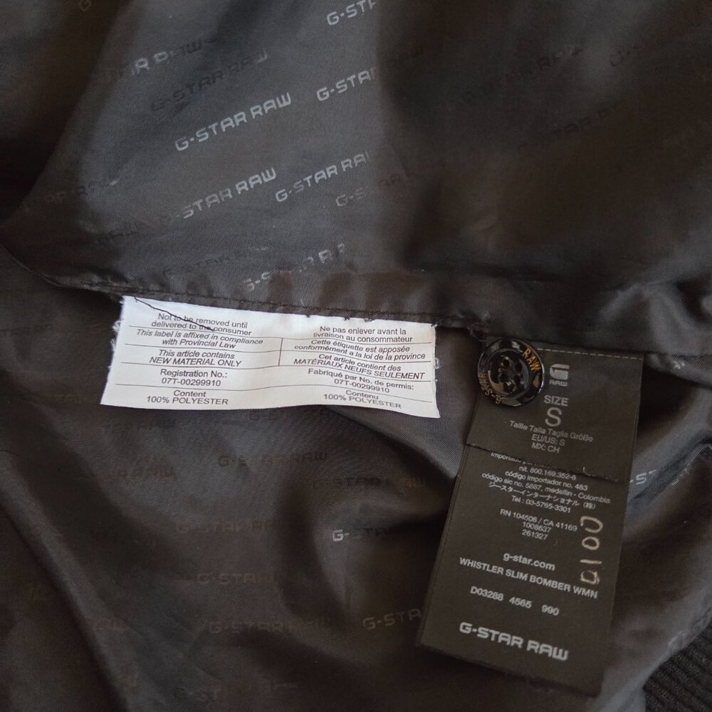 G-star Raw black puffer jacket. Whistler Slim Bomber Women. AS IS. - Picture 8 of 12